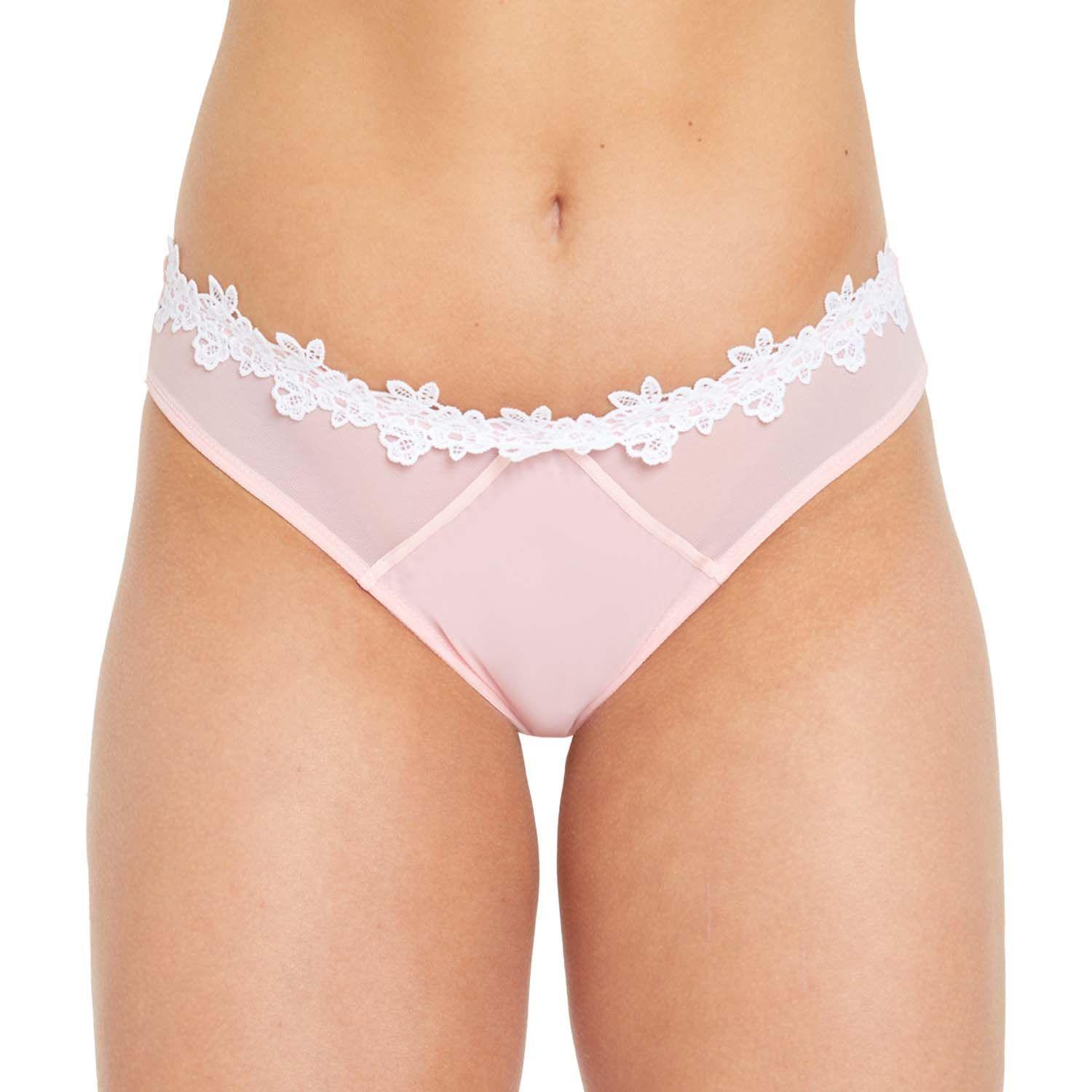 Calzón Pantaleta Detalle Encaje Palo Rosa Mujer-0