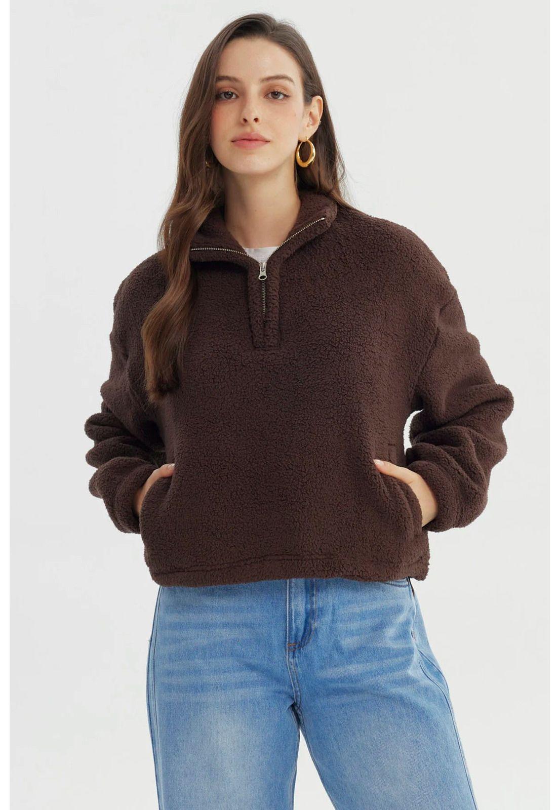 Polar Mujer Hoodie Chocolate-0