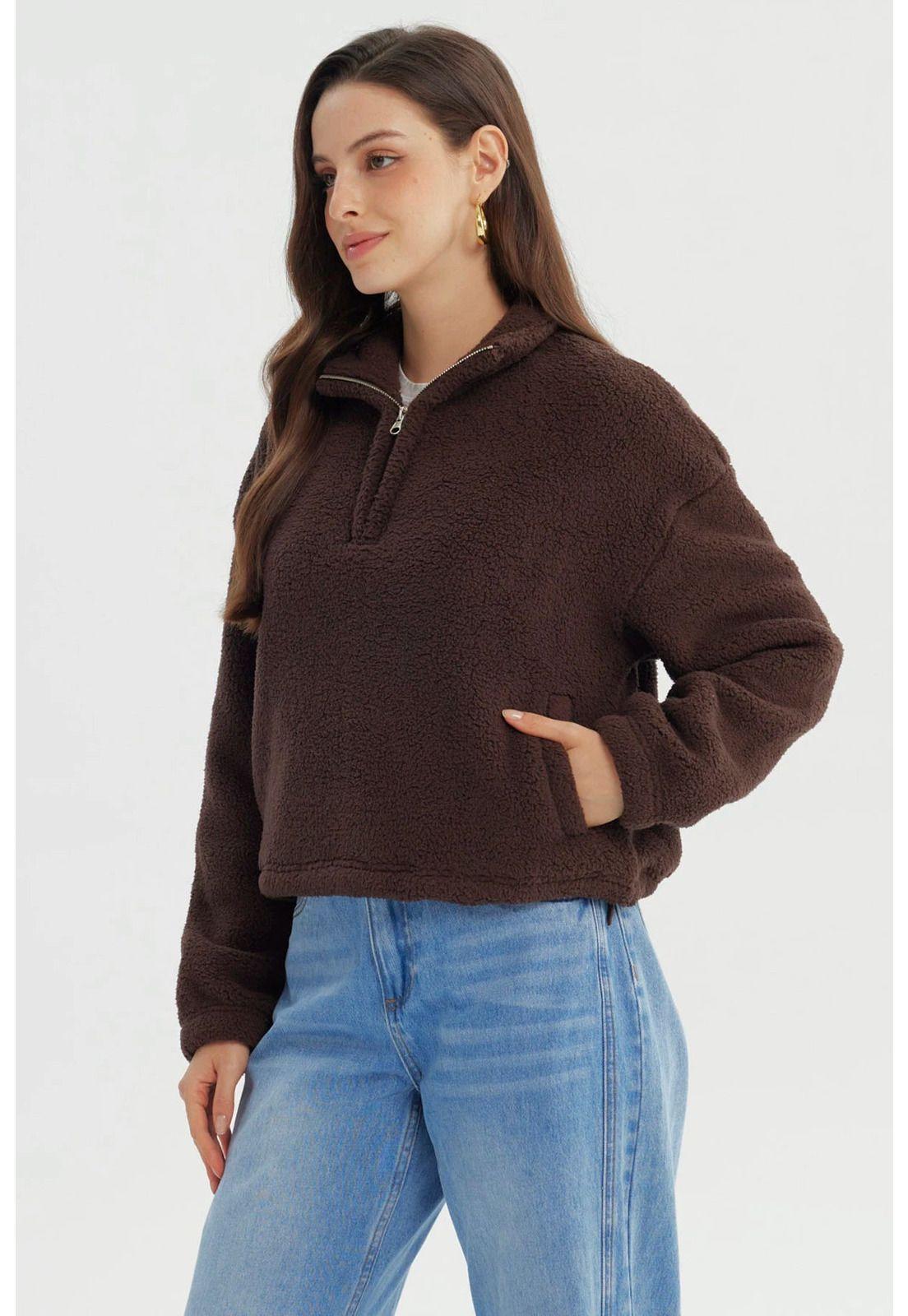 Polar Mujer Hoodie Chocolate-1
