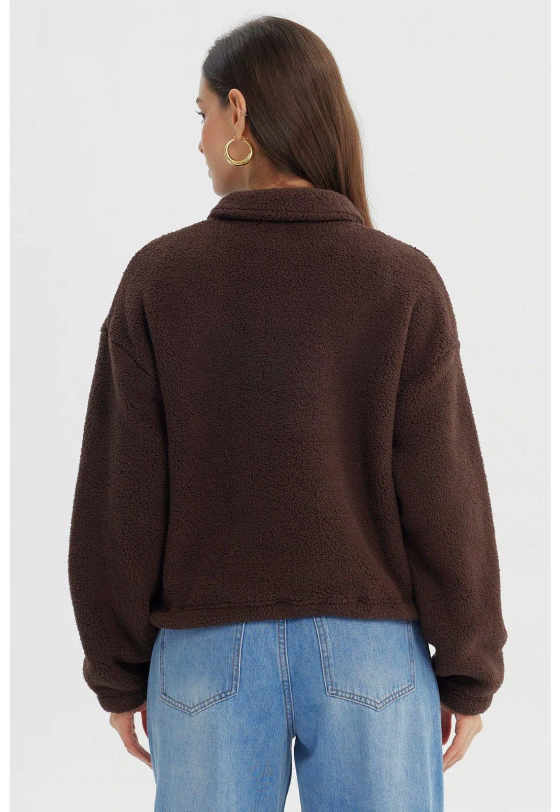 Polar Mujer Hoodie Chocolate-2