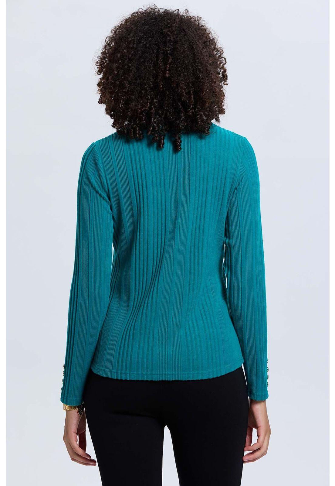 Polera Mujer Camman De Rib Lisa Calipso Oscuro-2