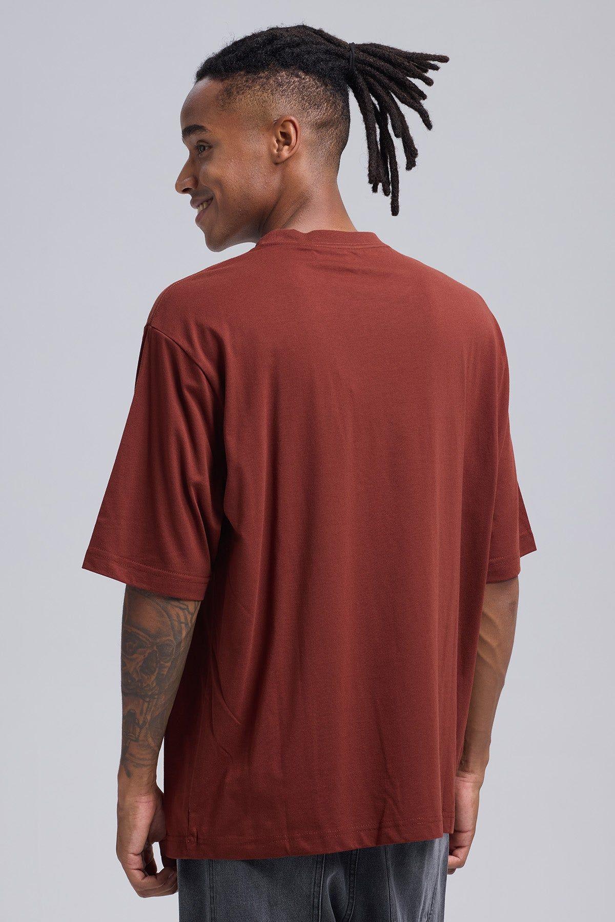 Polera Hombre Print Burdeo-2