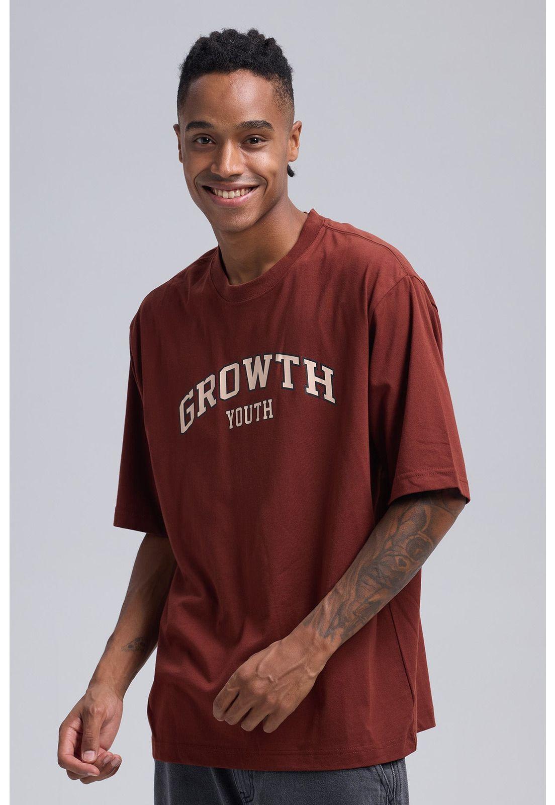 Polera Hombre Print Burdeo-1