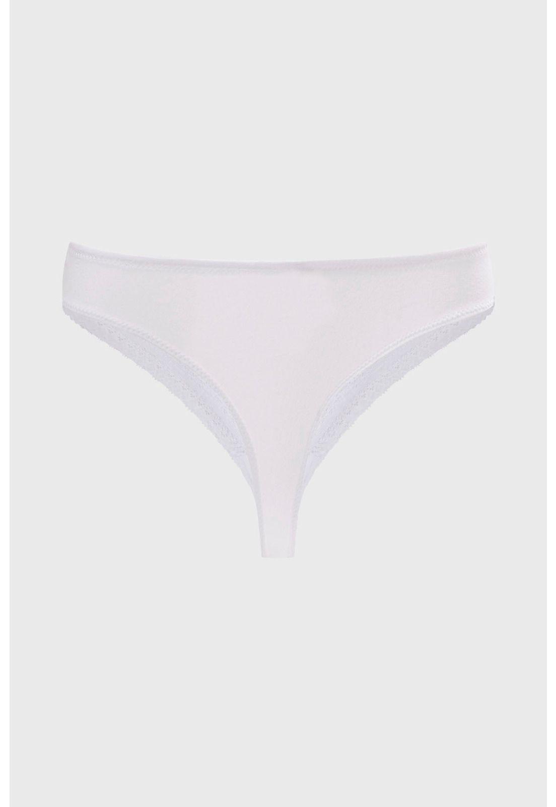 Calzón Mujer Colaless Liso Detalle Blanco-0