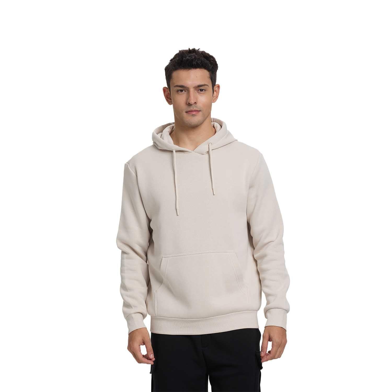 Polerón Hombre Hoodie Básico Beige Fashion's Park-0