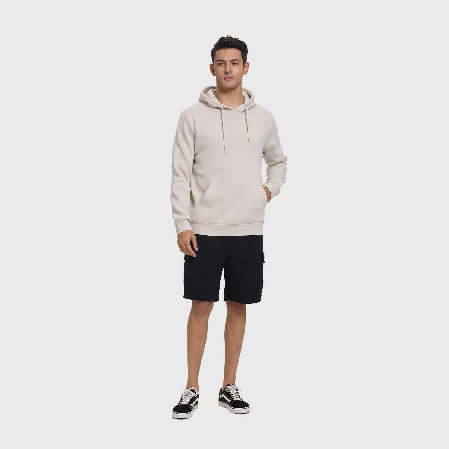 Polerón Hombre Hoodie Básico Beige Fashion's Park-3