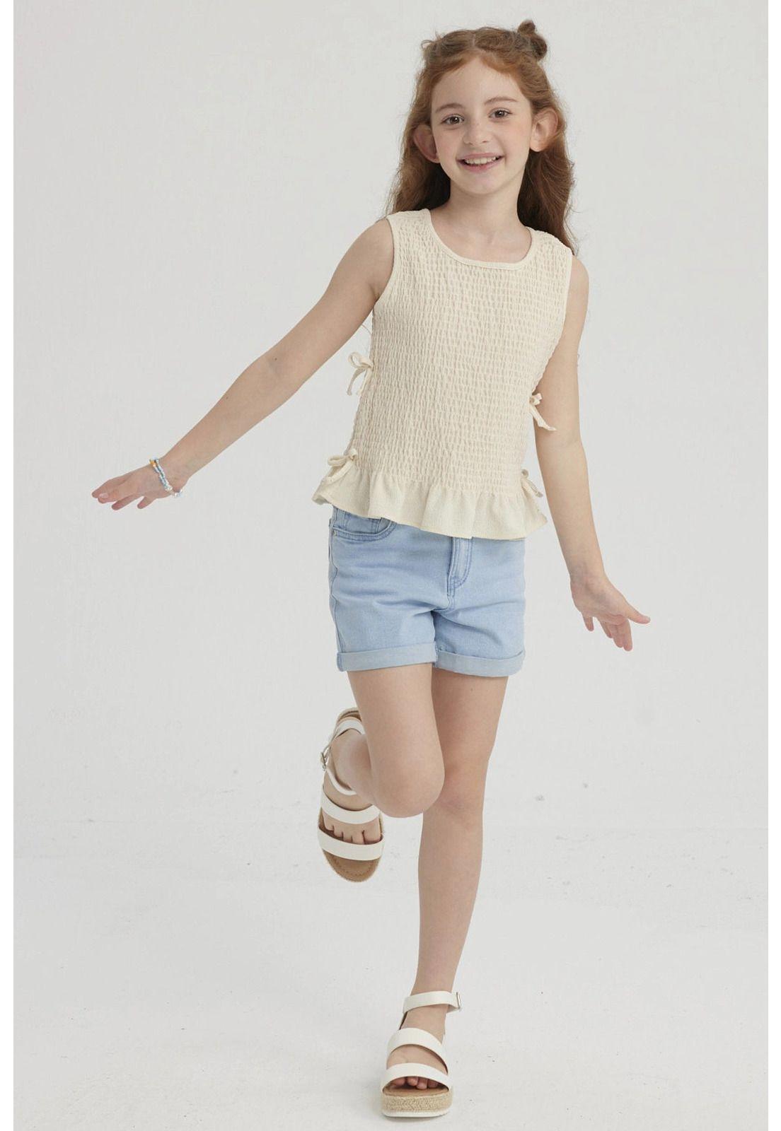 Short Niña Básico Denim Celeste-3