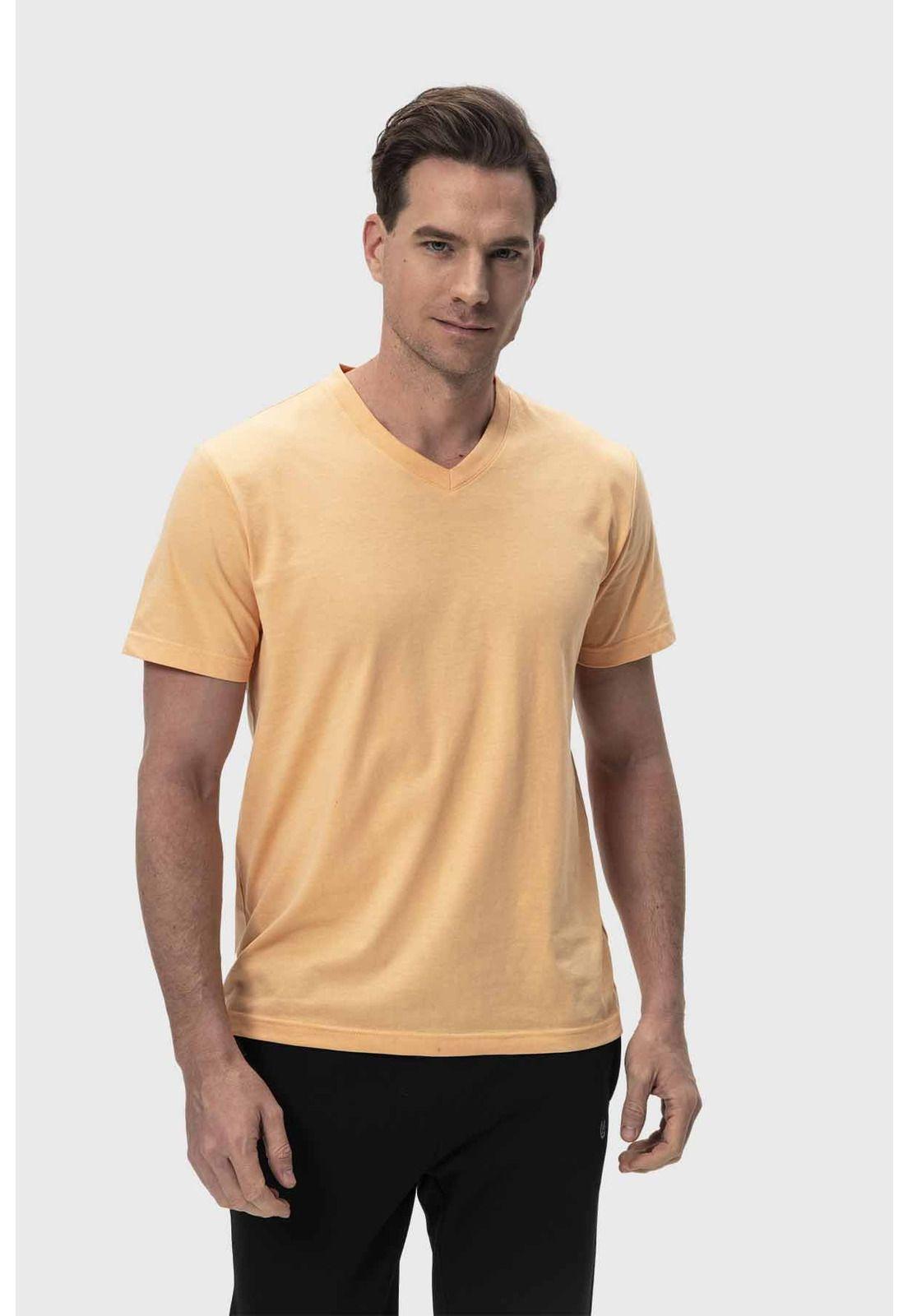 Polera Hombre Casual Básica Naranjo-0