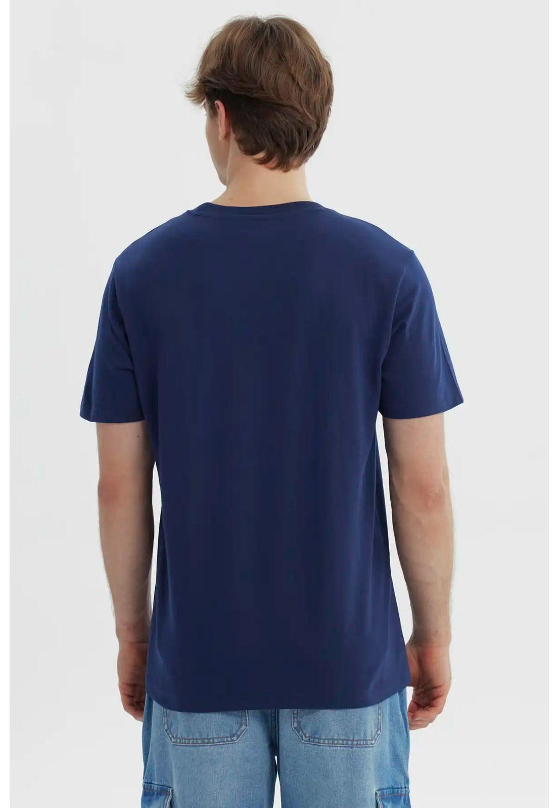Polera Hombre Regular Azul Marino-2