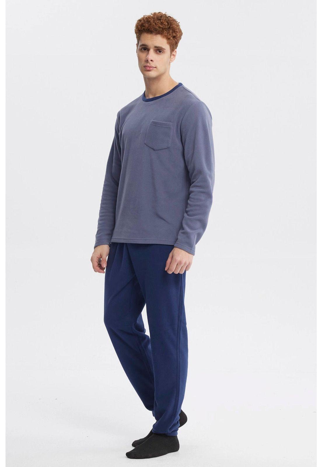 Pijama Hombre Pijama Azul Claro-3