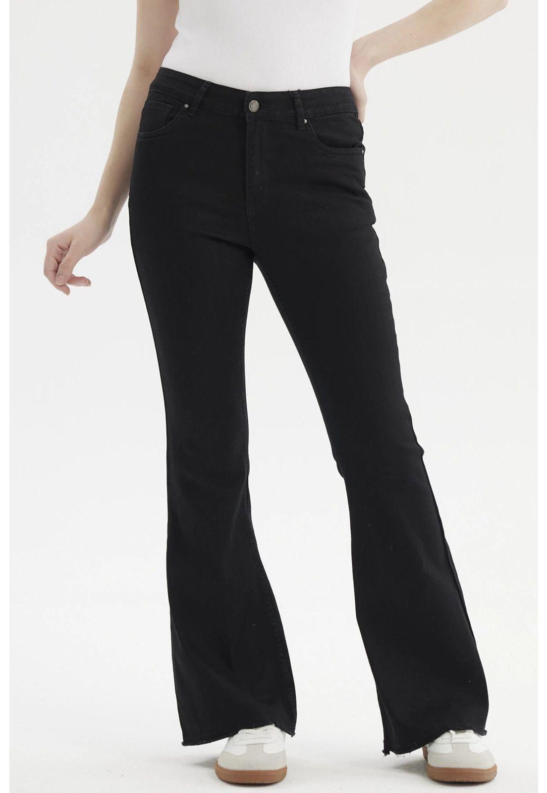 Jeans Mujer Flare Monse Negro - ll-0