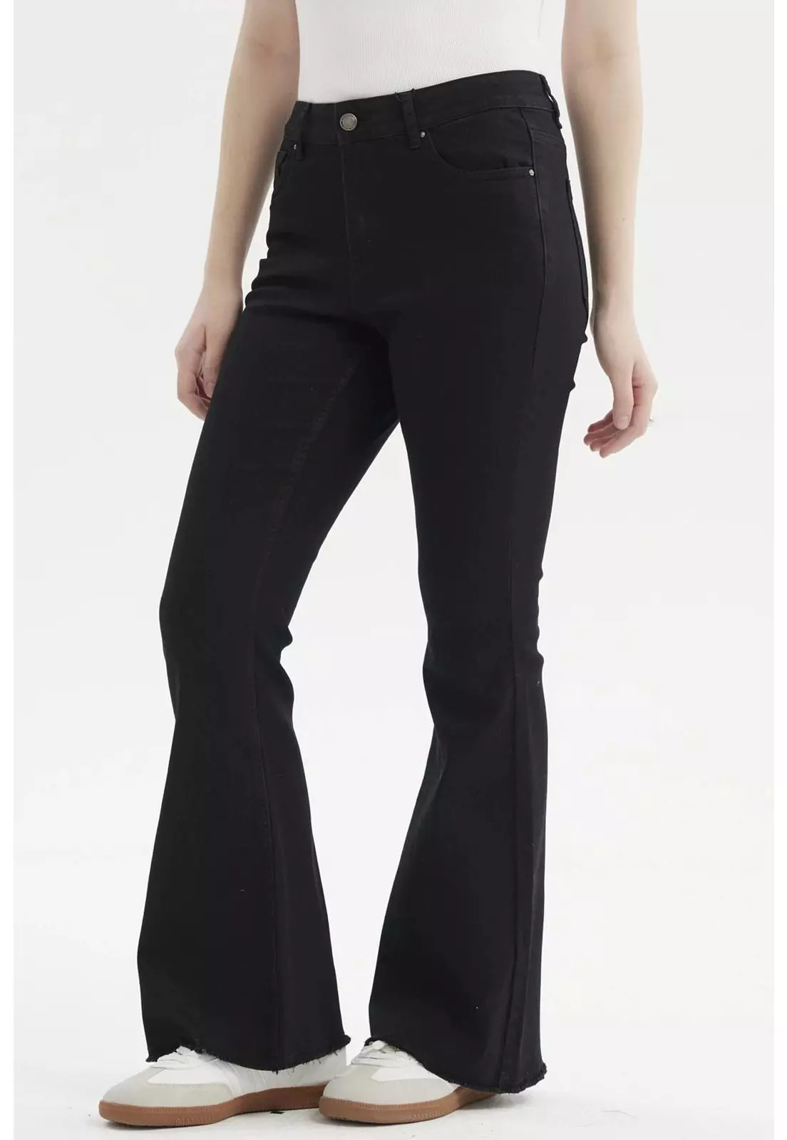 Jeans Mujer Flare Monse Negro - ll-1
