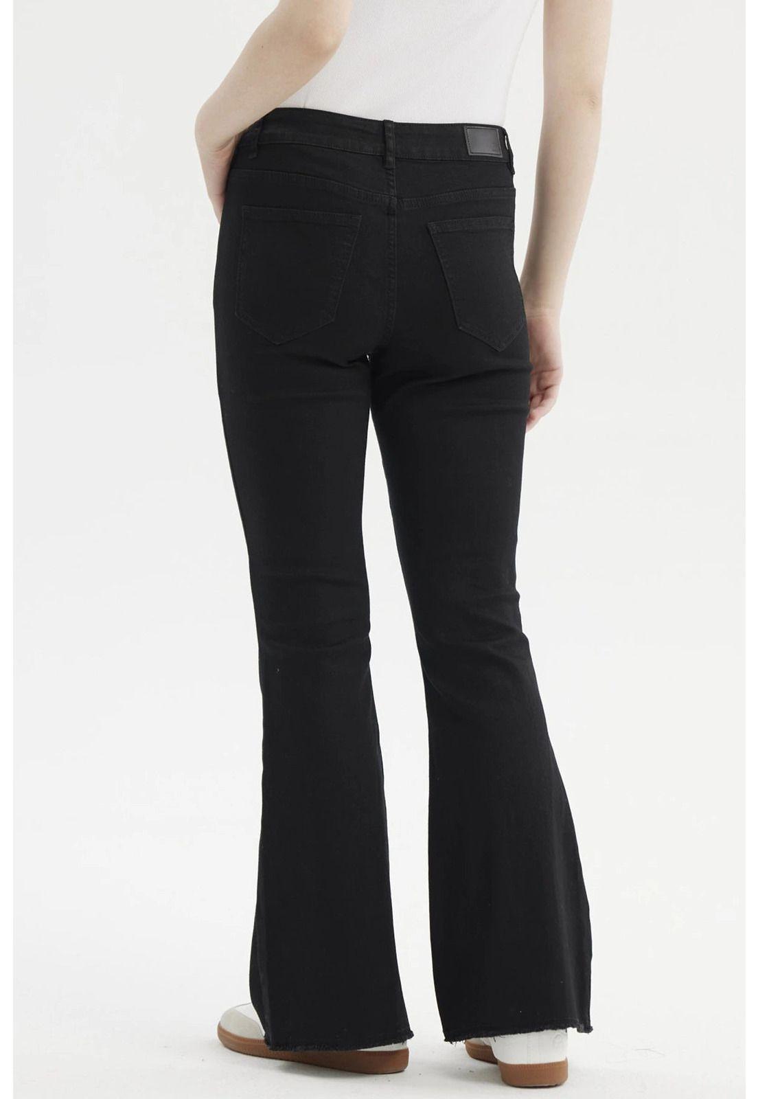 Jeans Mujer Flare Monse Negro - ll-2