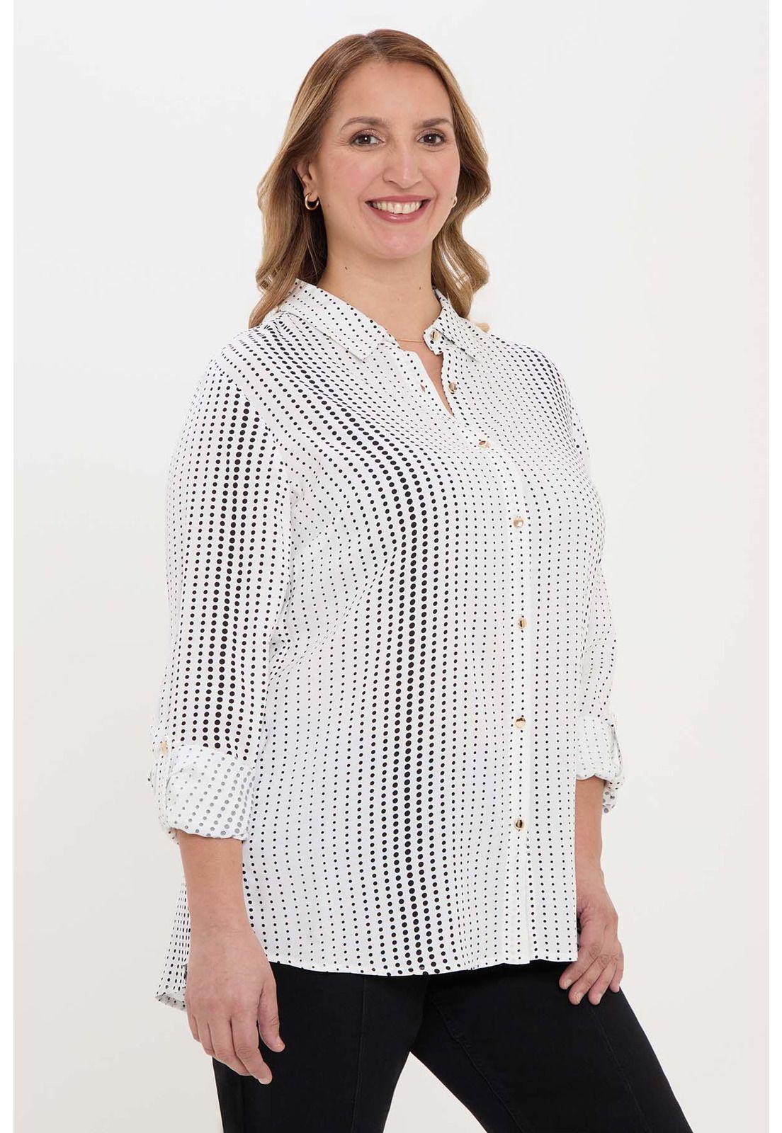Blusa Mujer Estampada Blanco-0