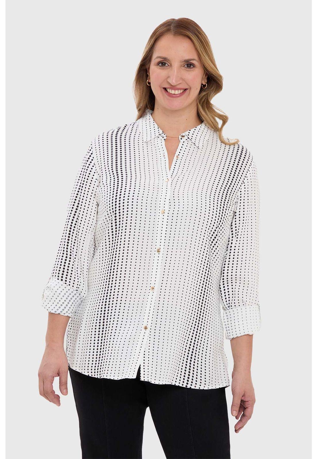 Blusa Mujer Estampada Blanco-1