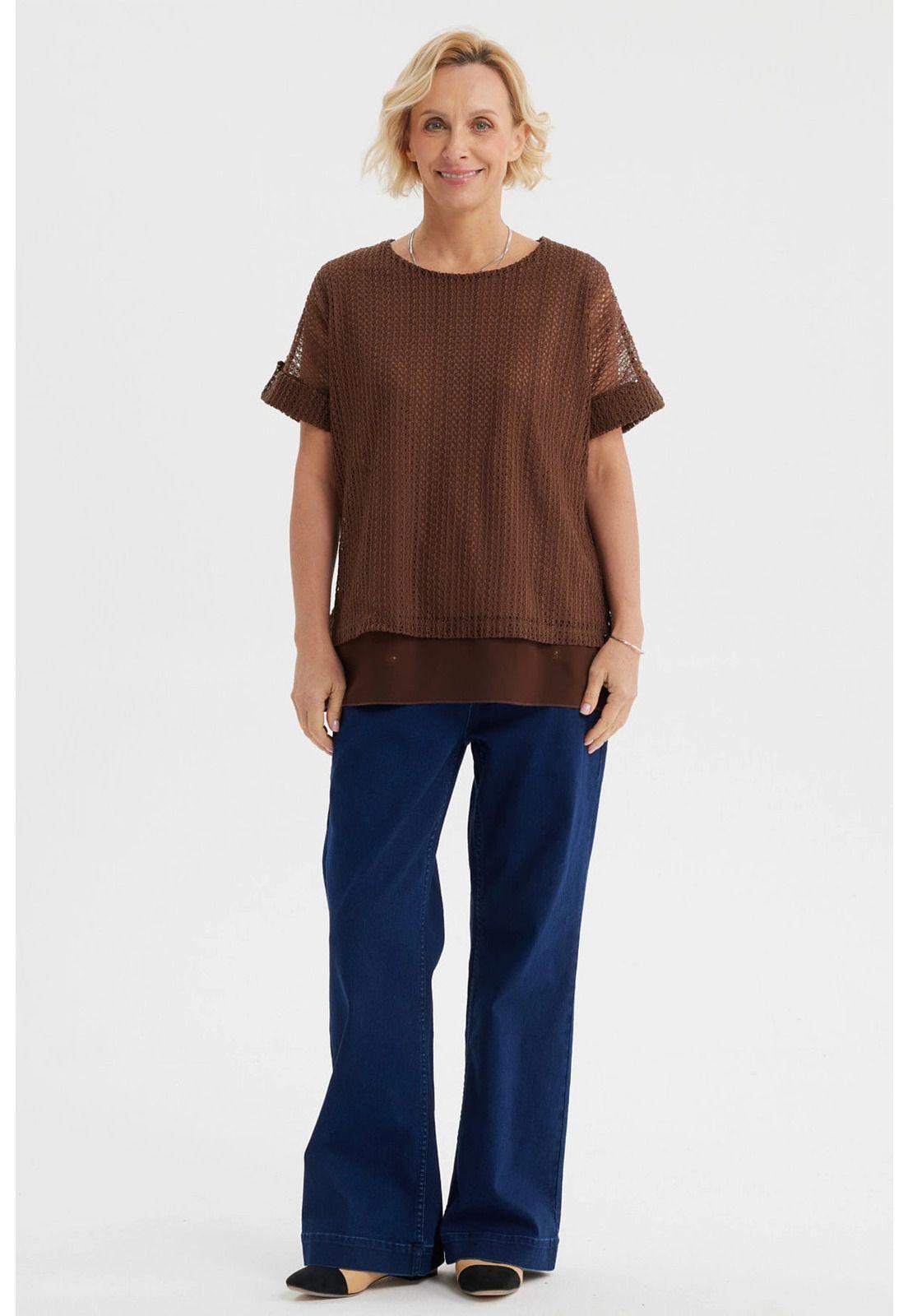 Polera Mujer Malla Café- ll-3