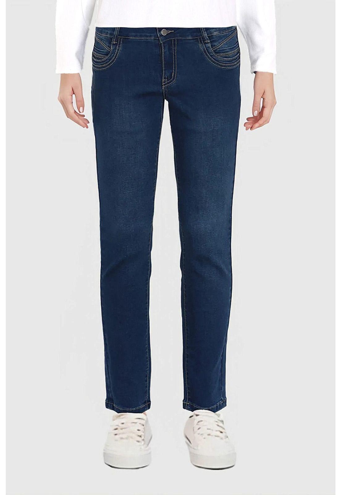 Jeans Mujer Skinny Push Up Azul-0