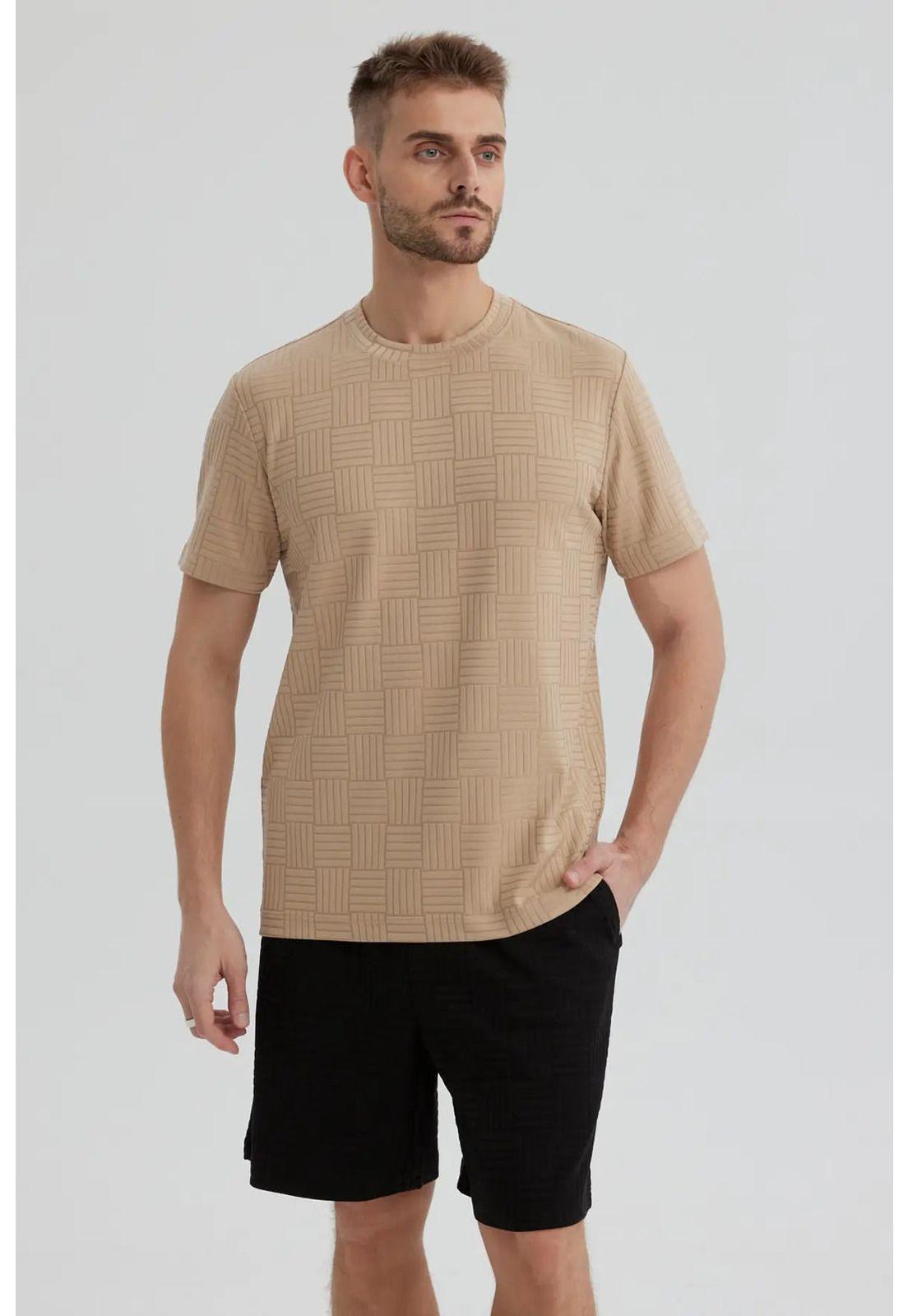 Polera Hombre Slim Beige Oscuro-0