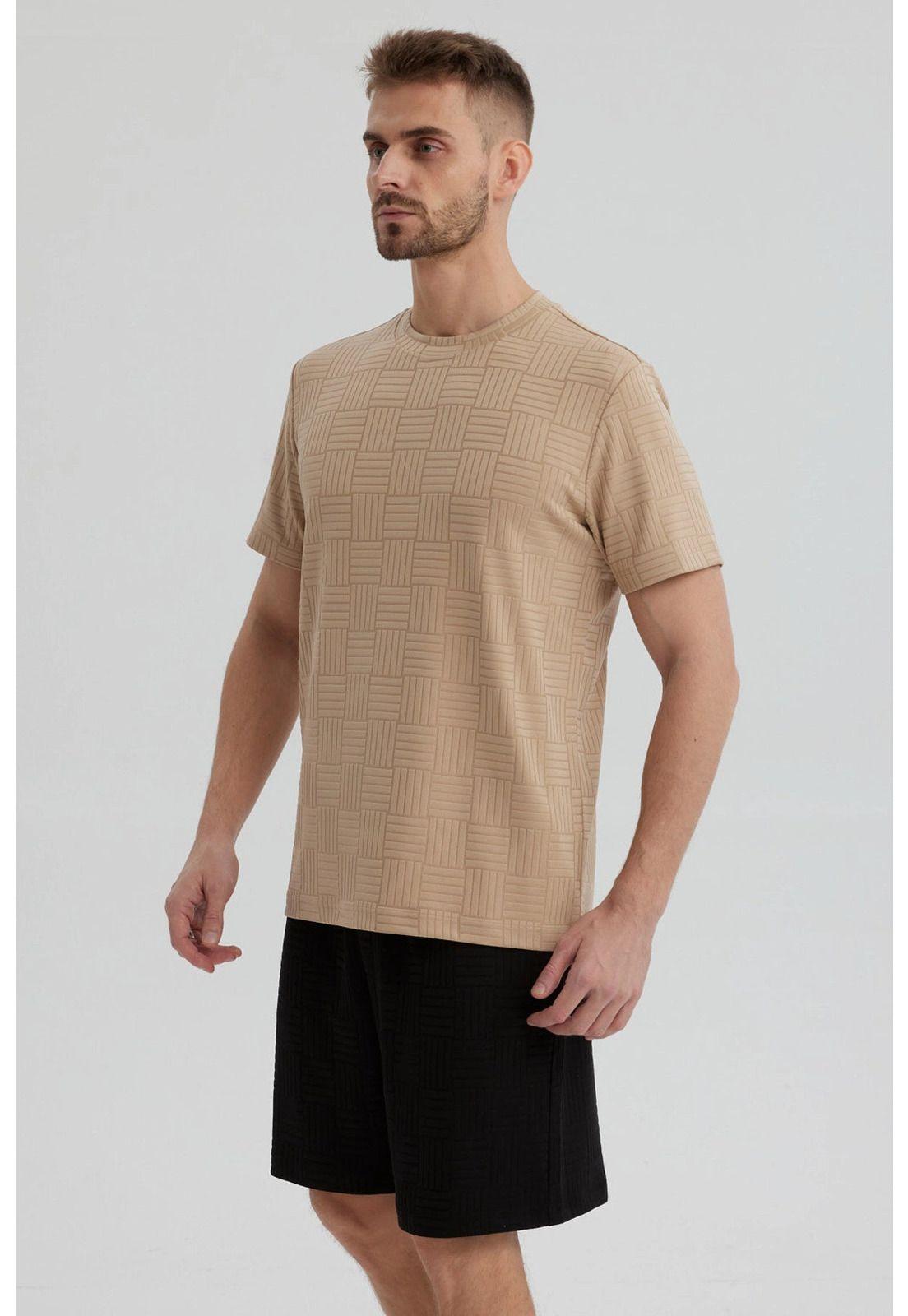 Polera Hombre Slim Beige Oscuro-1