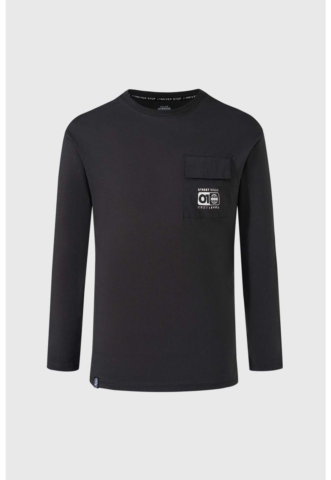 Polera Niño Con Bolsillo Marengo-0