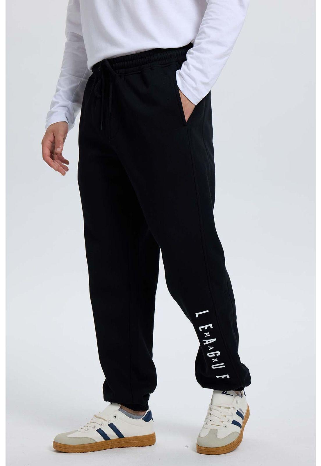 Pantalón Buzo Hombre Baggy Negro-0