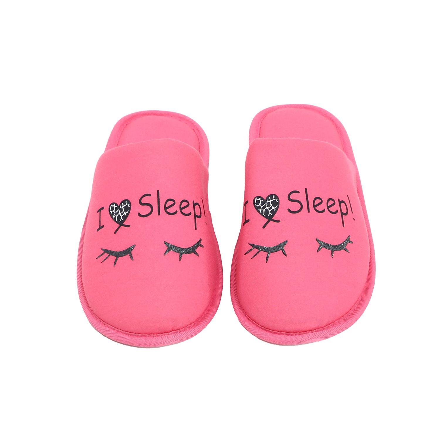 Pantufla Mujer Estampada Rosado Fashion's Park-0