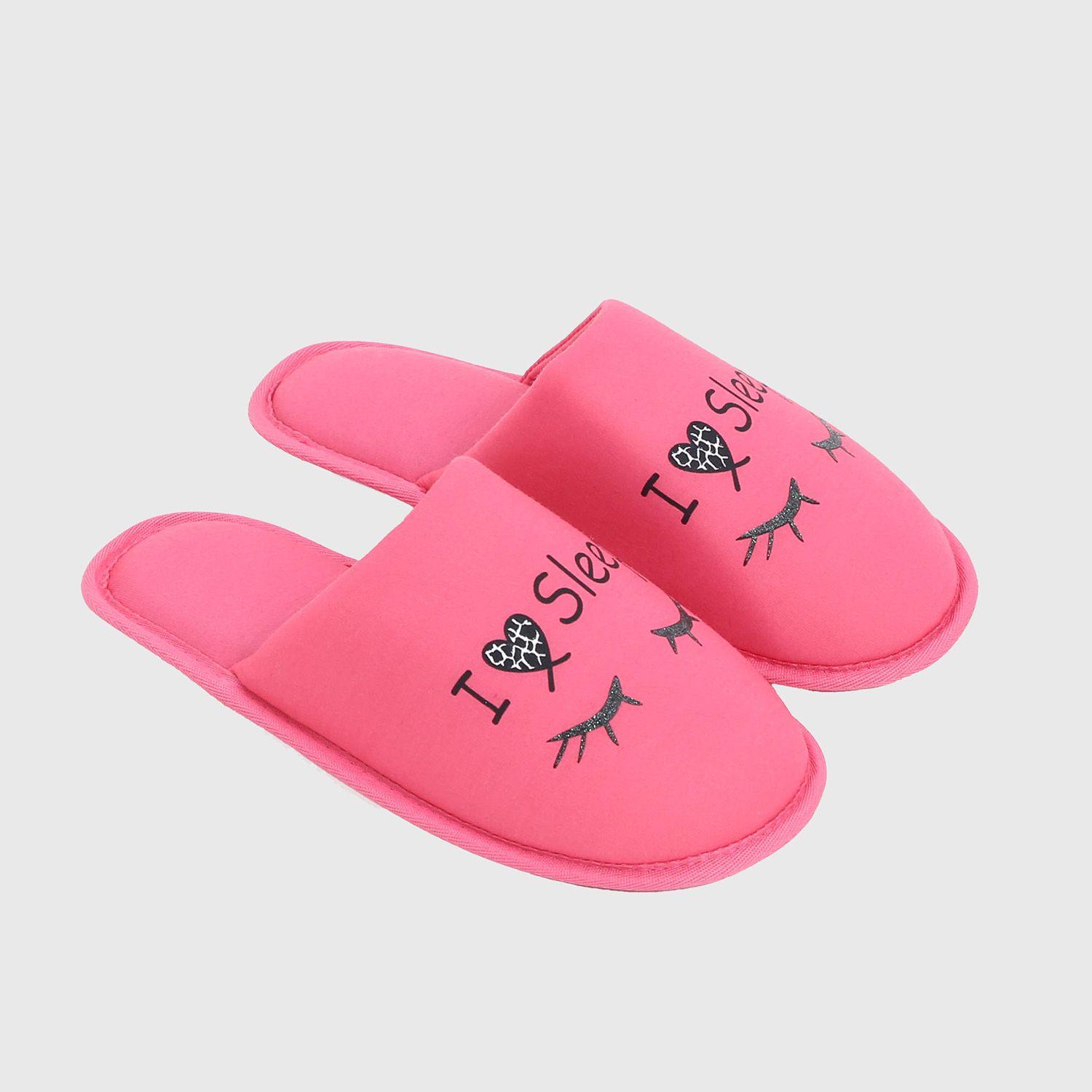 Pantufla Mujer Estampada Rosado Fashion's Park-1