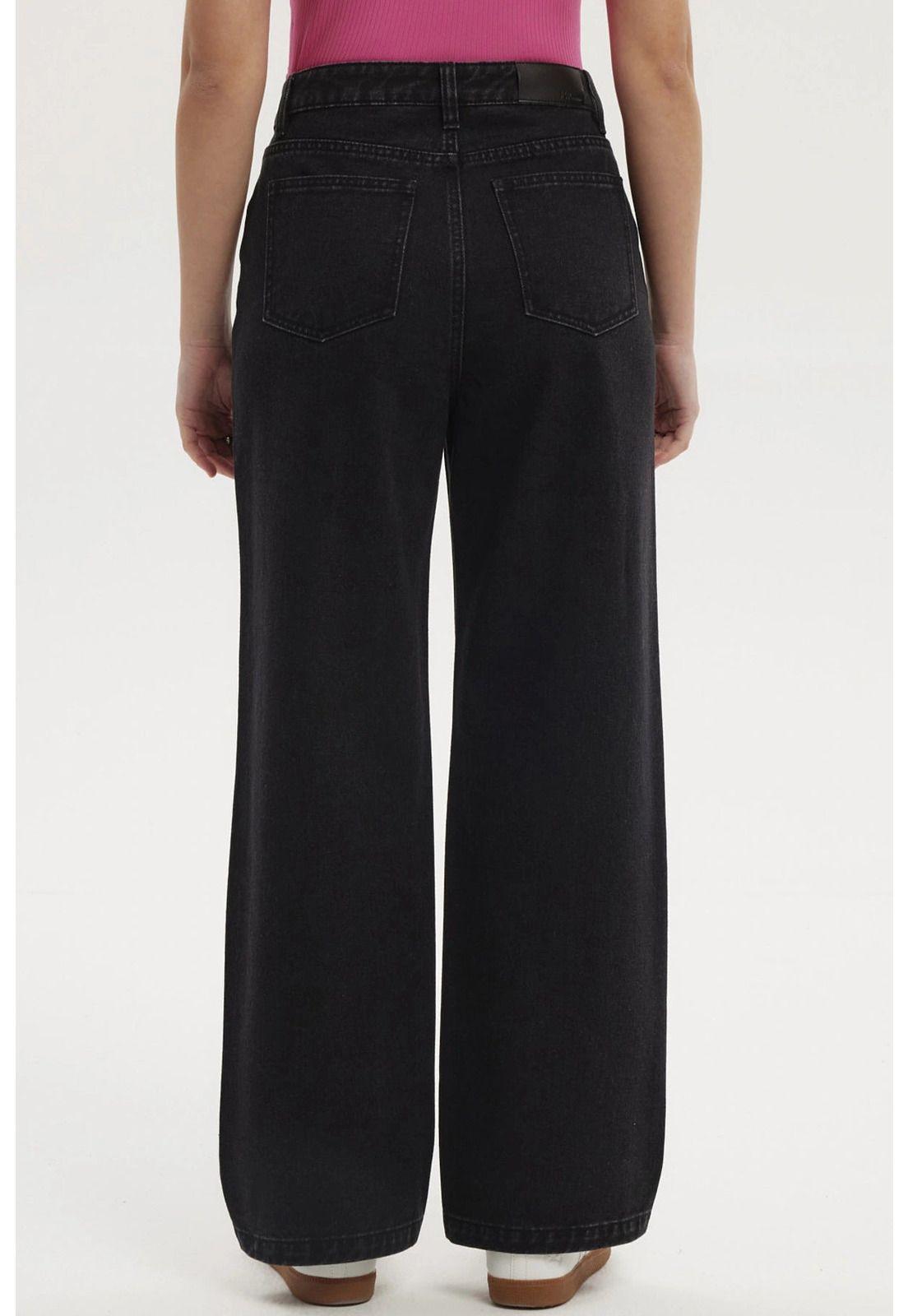 Jeans Mujer Calce Recto Negro- ll-2