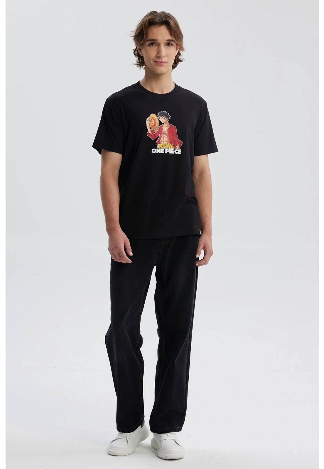 Polera Hombre One Piece Negro - V-3