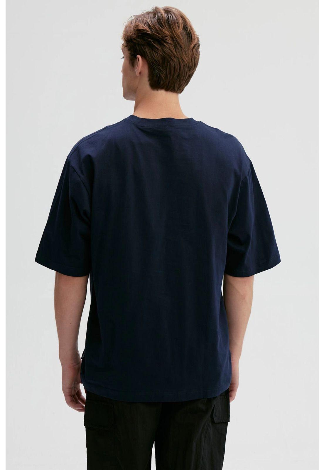 Polera Hombre Print Central Azul - ll-2