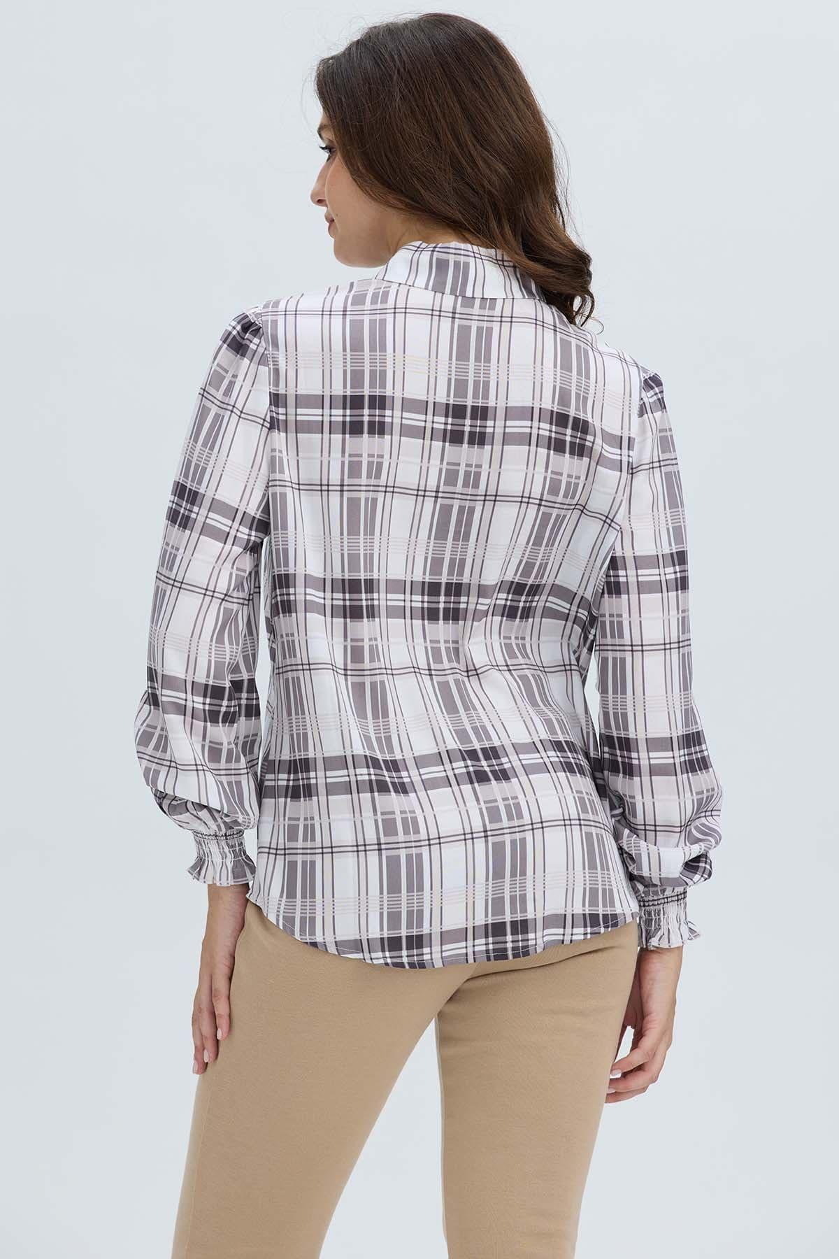 Blusa Mujer Puño Elasticado Crudo-2