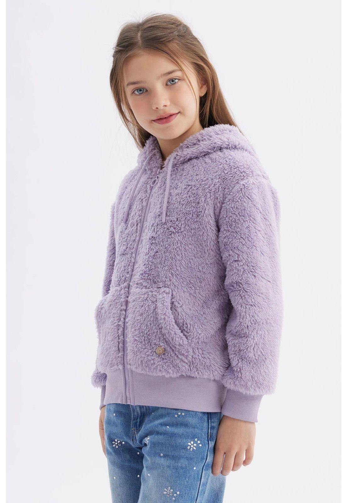 Polar Niña Peludo Básico Lila-1
