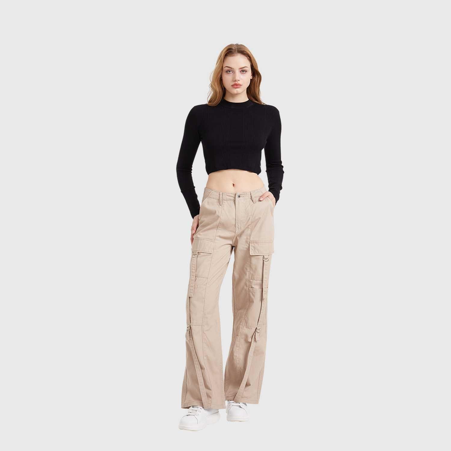 Sweater Mujer Crop Negro Ii Fashion's Park-3