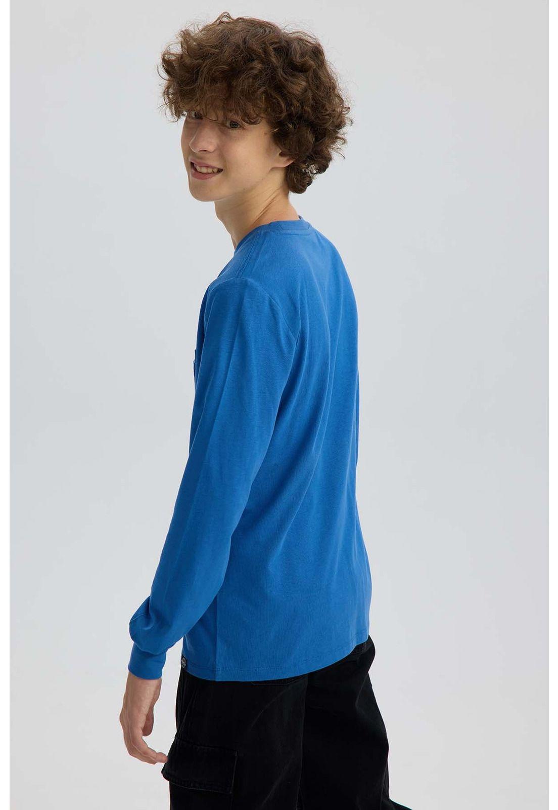 Polera Niño Print Azul-2