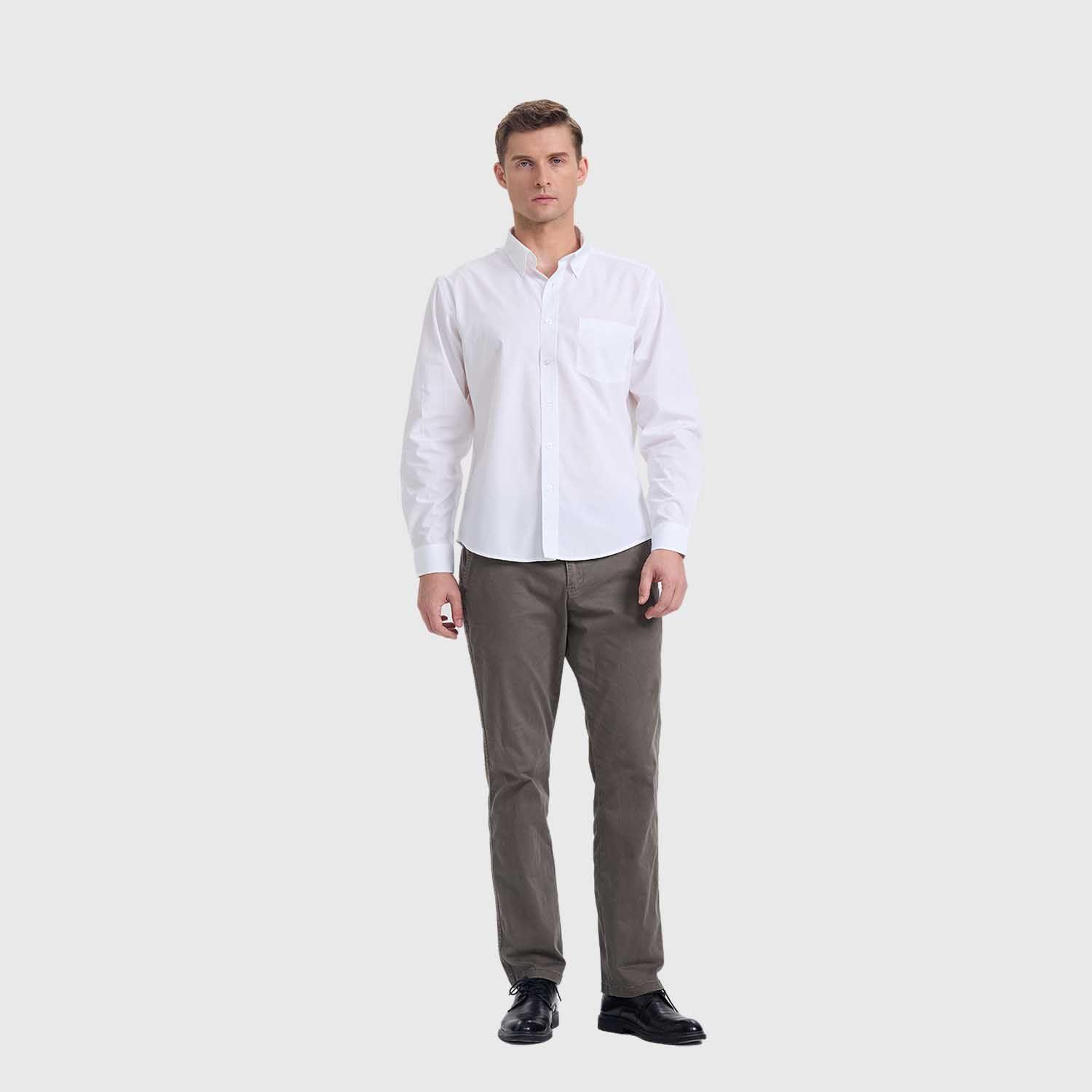 Camisa Hombre Con Bolsillo Blanco Fashion's Park-3