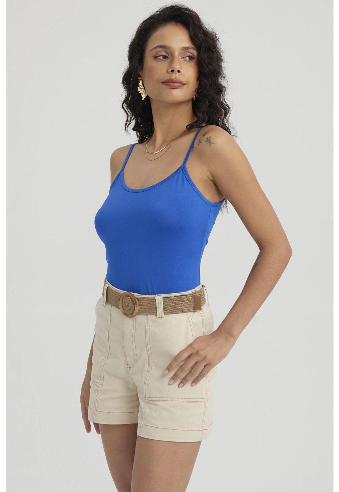 Peto Mujer Pabilo Básico Liso Azulino-3