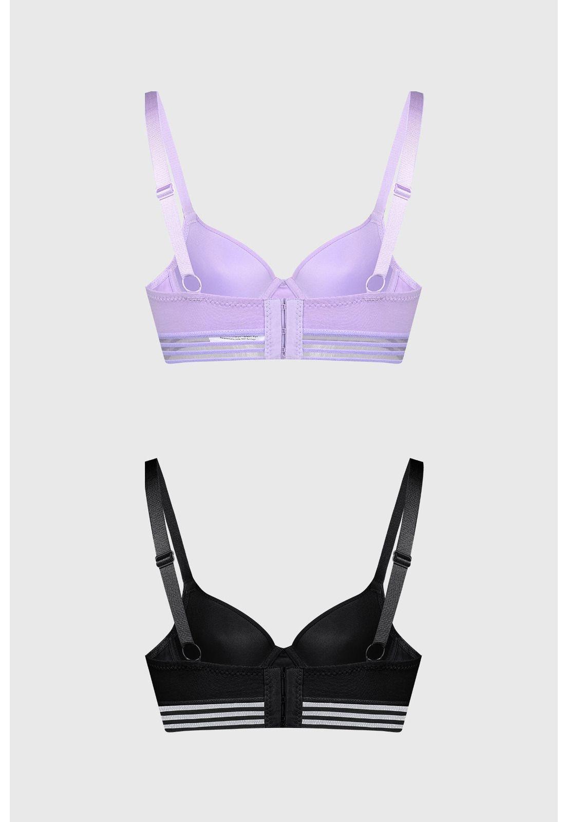 Sostén Mujer Copa Soft Detalle Elastico Lila-1