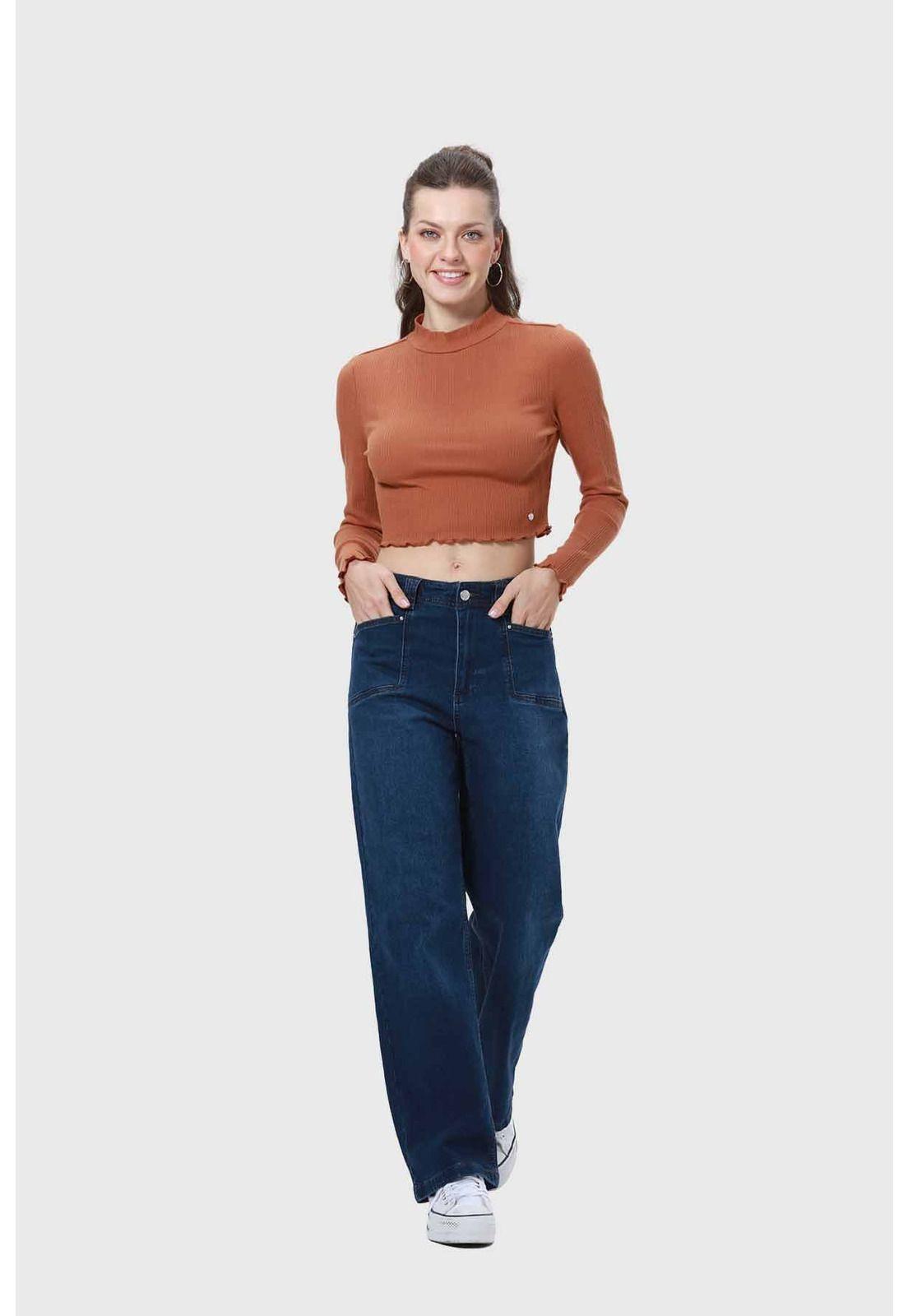 Polera Mujer Rib Café - lll-3