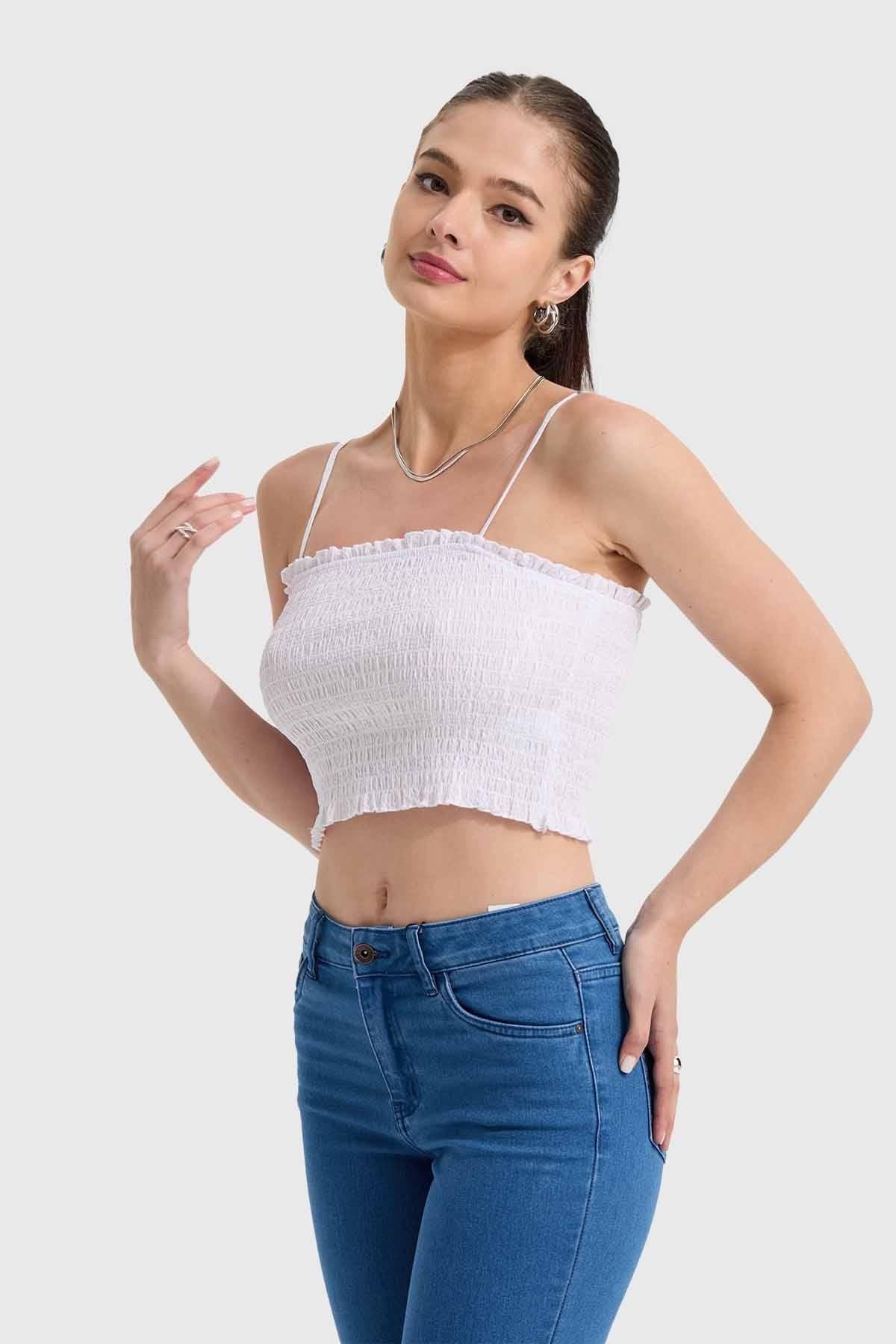 Polera Mujer Panal Pabilo Blanco-3