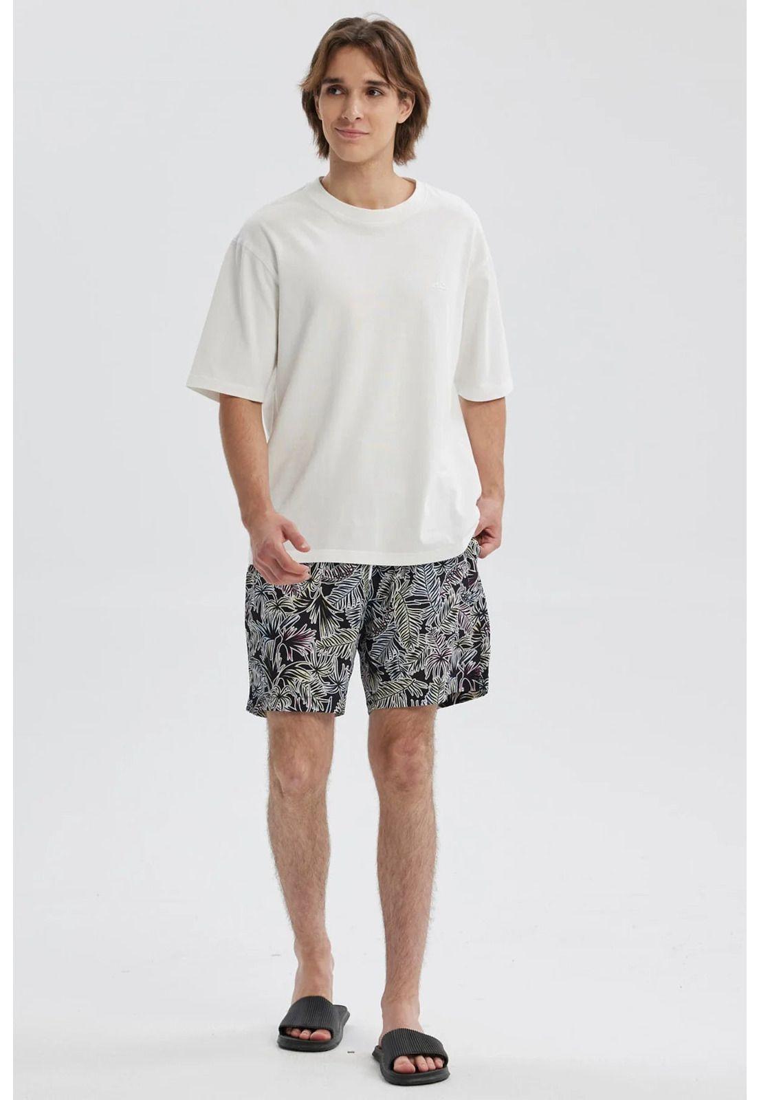 Short De Baño Hombre Full Rapport Blanco / Negro-3