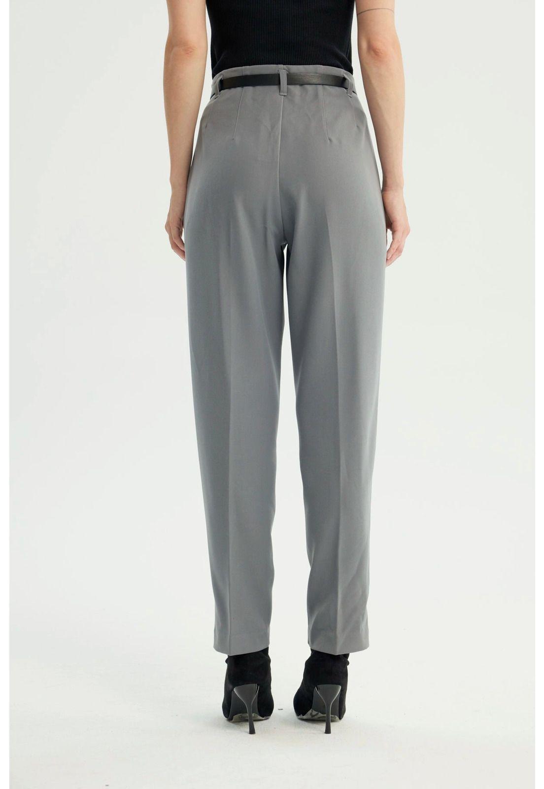 Pantalón Mujer Pitillo Gris Oscuro-2