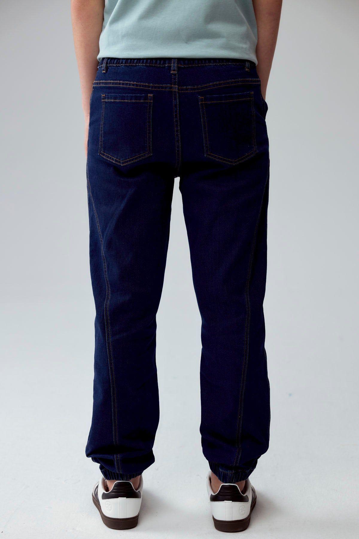 Jeans Niño Jogger Azul Oscuro-2