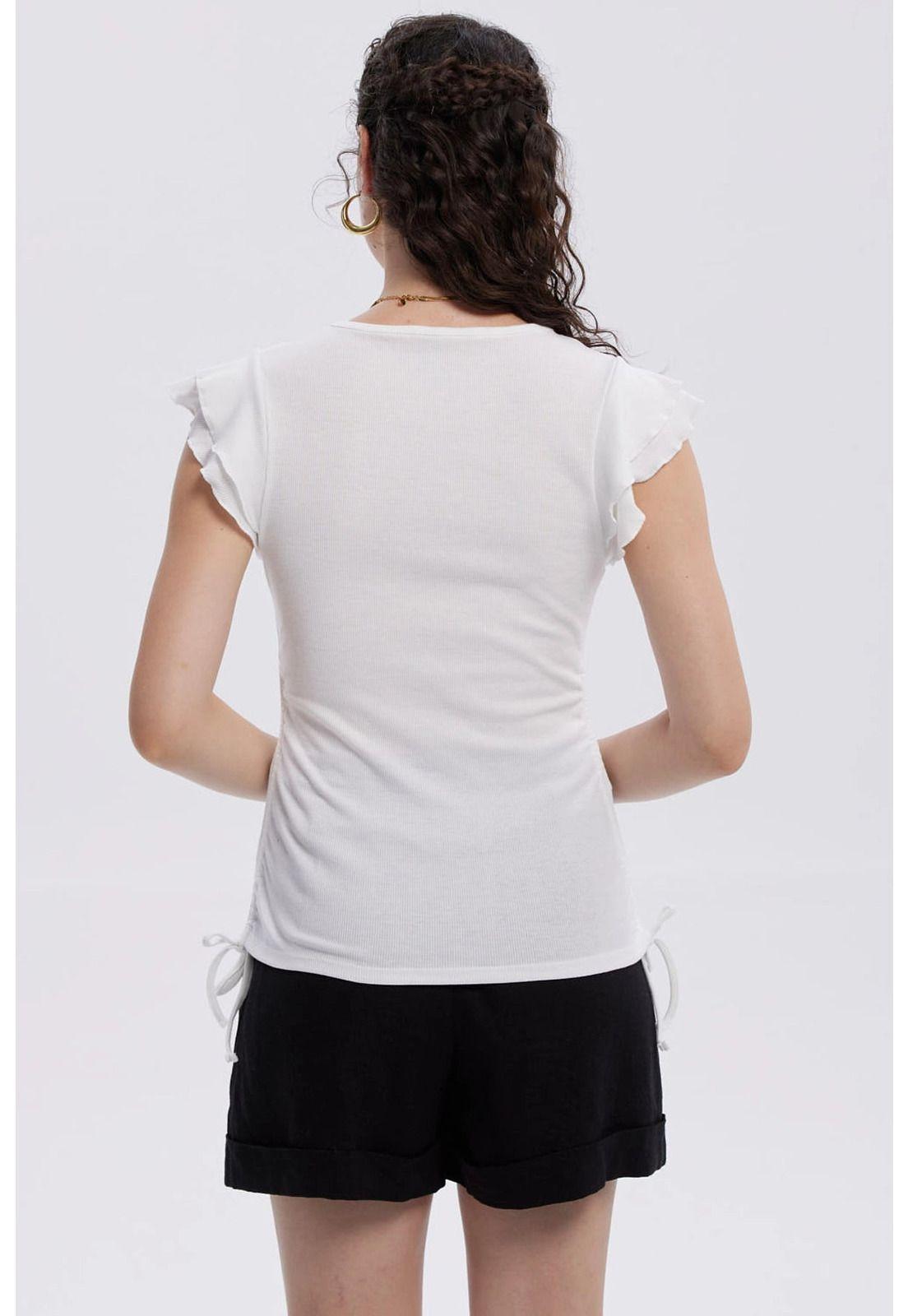 Polera Mujer Manga Vuelos Arena-2