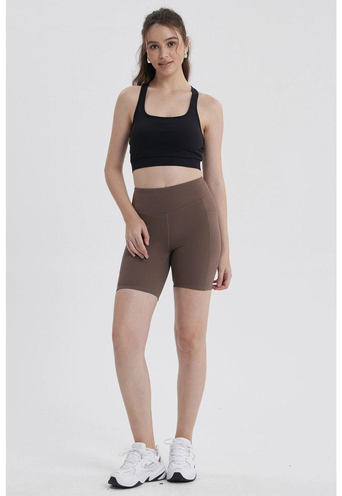 Calza Mujer Biker Largo Chocolate-3