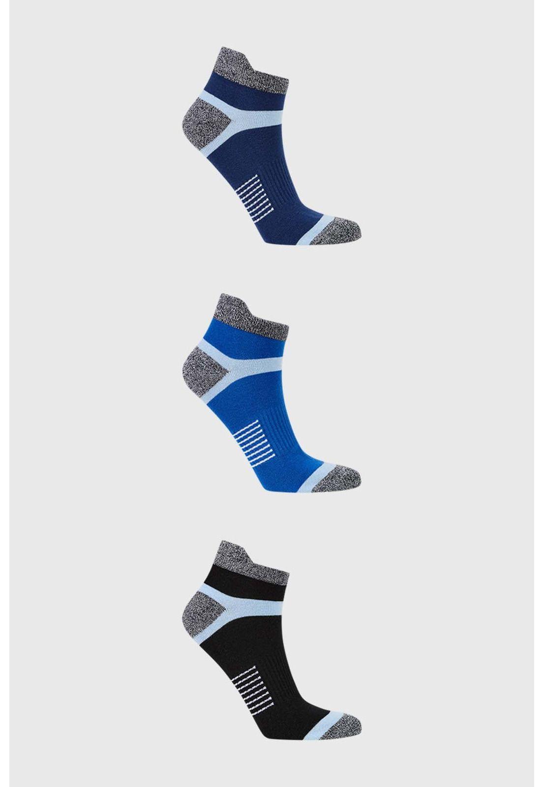 Calceta Deportiva Hombre Tripack Azul - lV-0