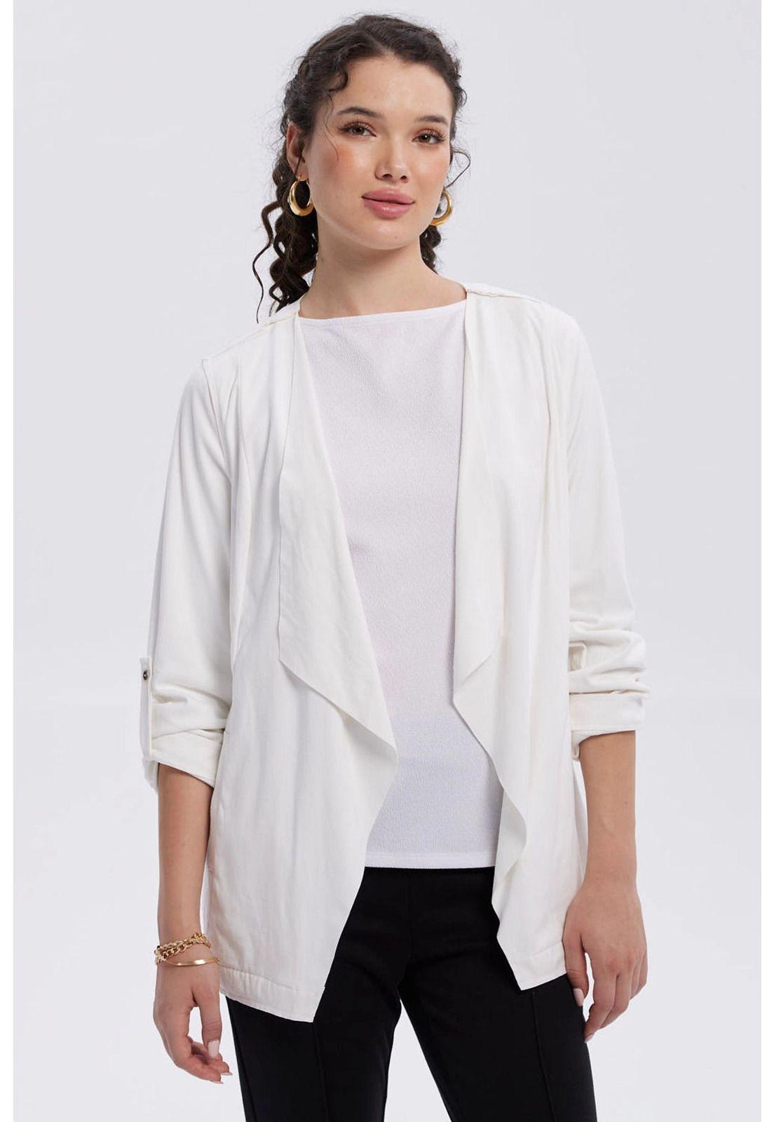 Chaqueta Mujer Antelina Crudo-0