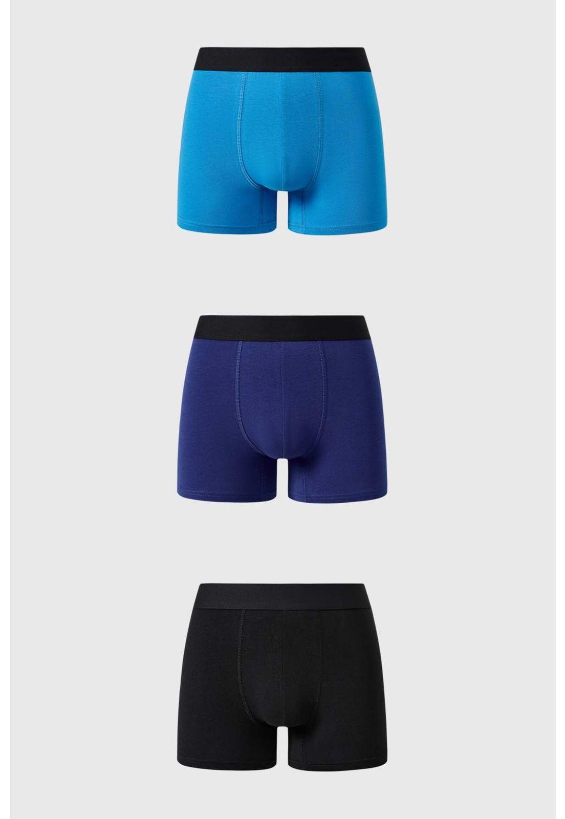 Bóxer Hombre Tripack Liso Negro - ll-0