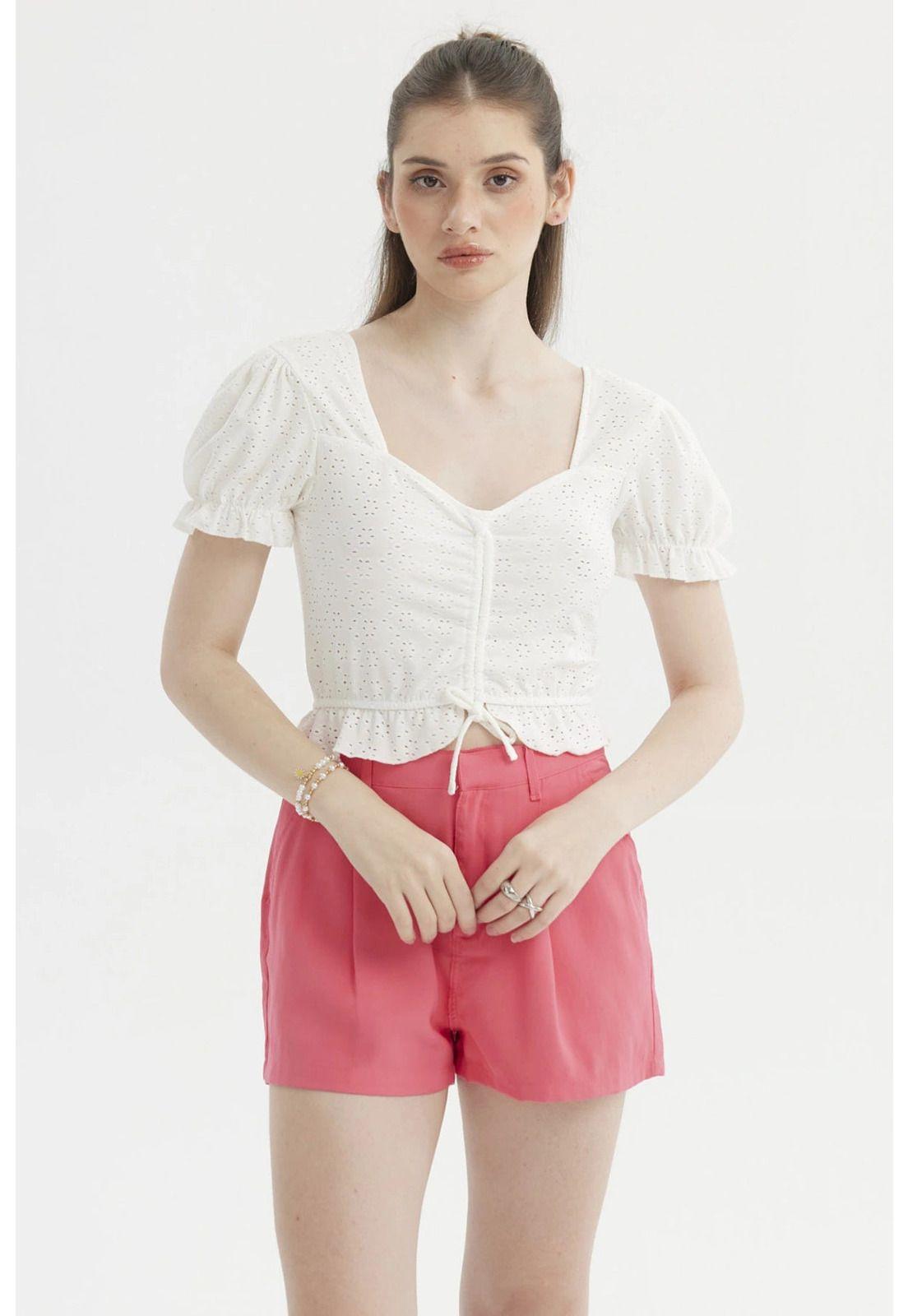 Polera Mujer Englobada Basta Blanco-4