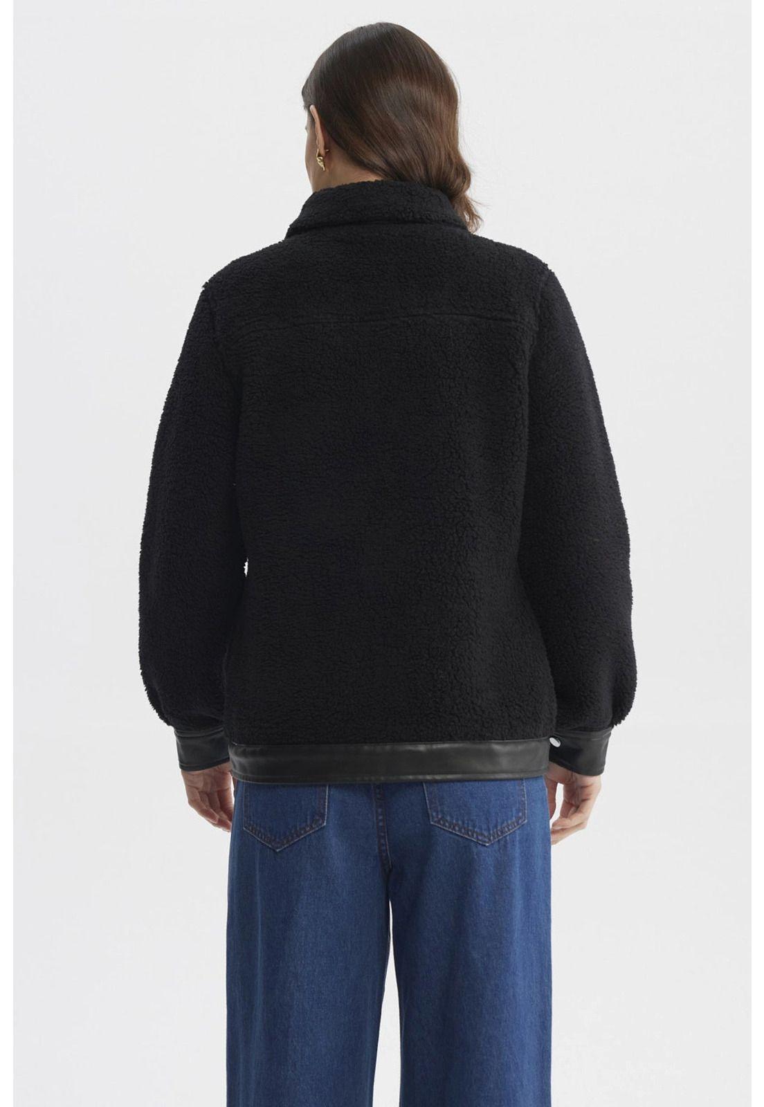 Polar Mujer Cuello Camisero Negro - lll-2