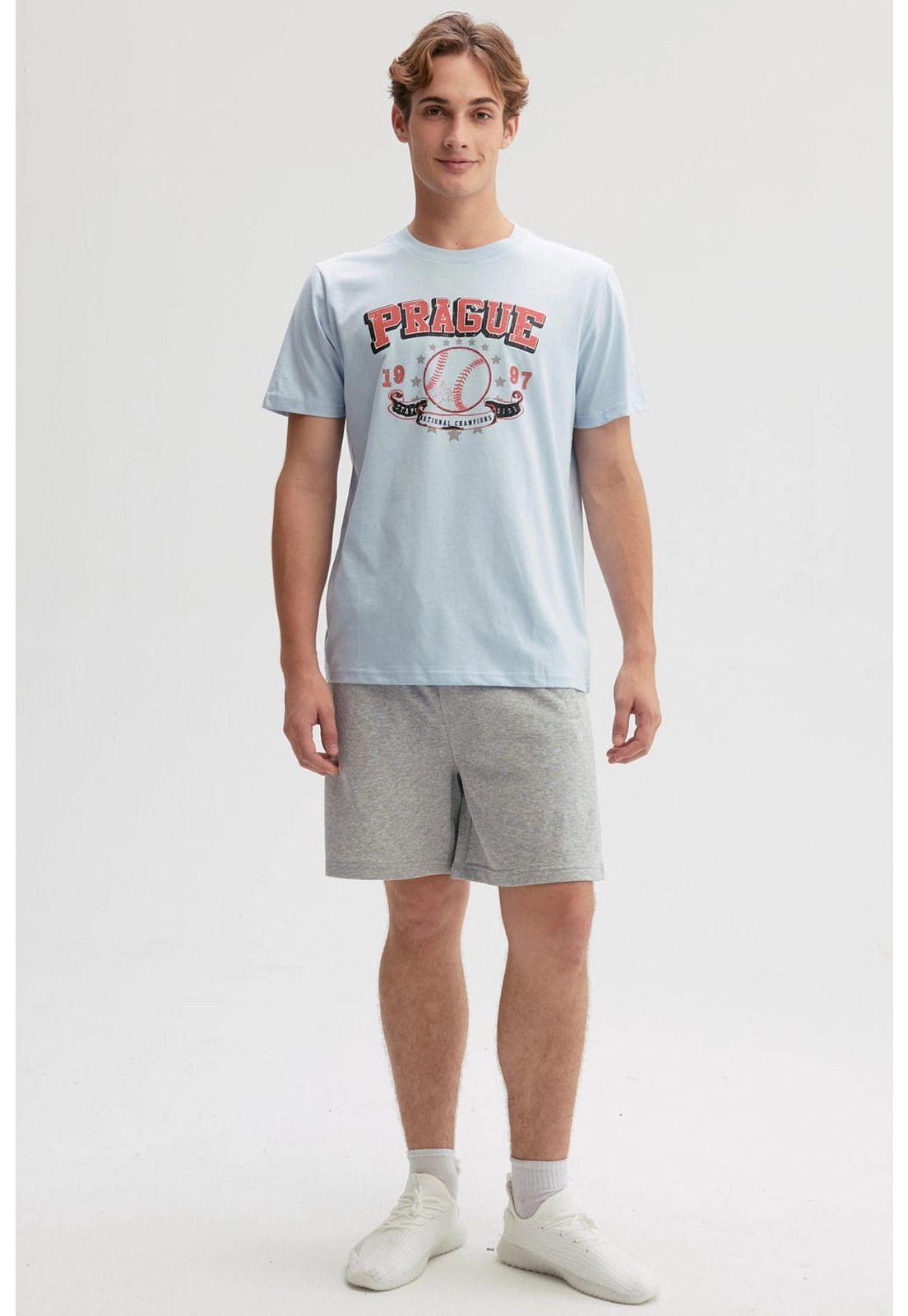 Bermuda Hombre Básico Gris Melange-3